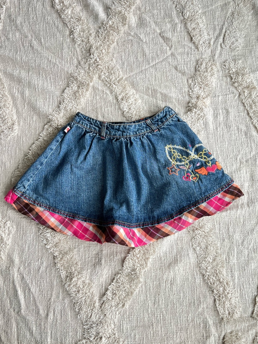 Kids Vintage Y2k Bratz Denim Skirt size 8